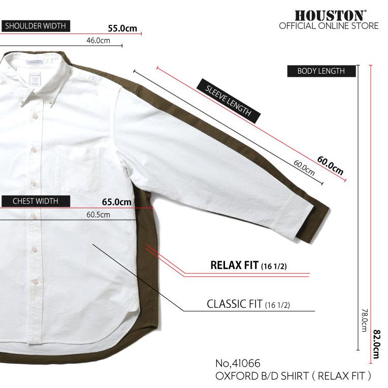 HOUSTON  / ヒューストン 41066 OXFORD B/D SHIRT(RELAX FIT) / オックスフォードボタンダウンシャツ(リラックスフィット) -全6色-｜houston-1972｜08