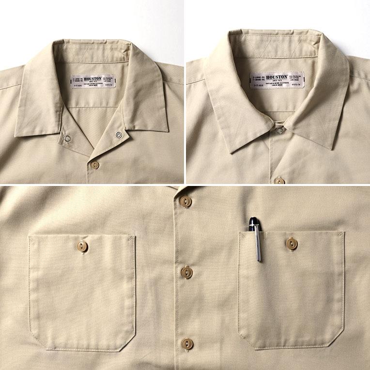 HOUSTON  / ヒューストン 41073 TC TWILL WORK SHIRT / TCツイルワークシャツ -全4色-｜houston-1972｜12