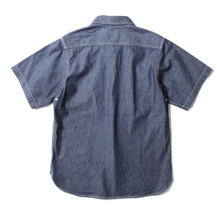 HOUSTON  / ヒューストン 41084 USA COTTON CHAMBRAY S/S WORK SHIRT / コットンシャンブレーワークシャツ -全3色-｜houston-1972｜07