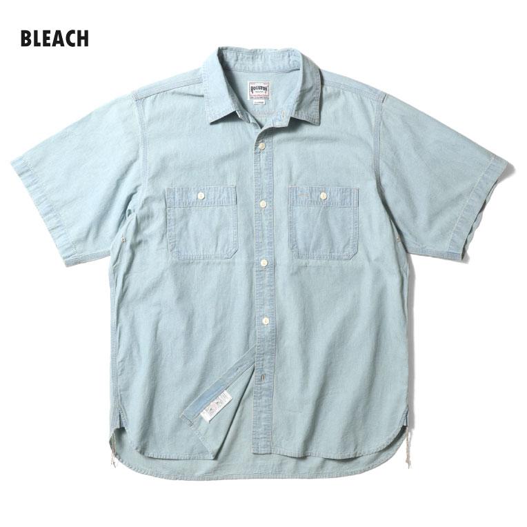 HOUSTON  / ヒューストン 41084 USA COTTON CHAMBRAY S/S WORK SHIRT / コットンシャンブレーワークシャツ -全3色-｜houston-1972｜10