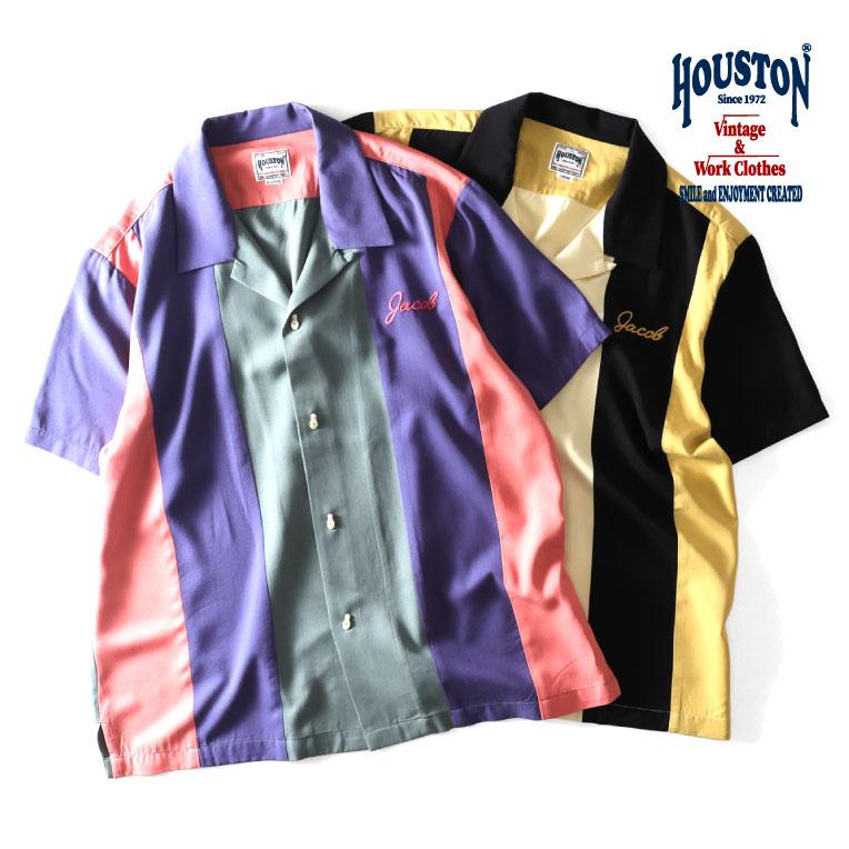 HOUSTON ヒューストン ボウリングシャツ レッド XL HOUSTON