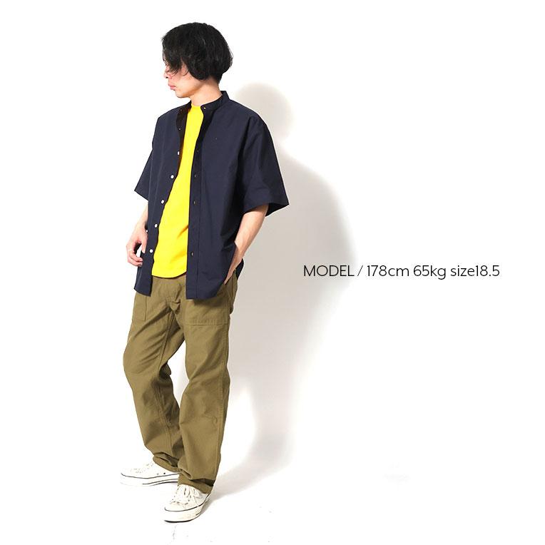 HOUSTON（ヒューストン） 41136 OXFORD S/S BAND COLLAR SHIRT