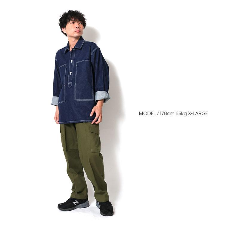 HOUSTONヒューストン41148 コーンデニムアーミープルオーバーシャツ新品 HOUSTON（ヒューストン） 41148 CONE DENIM ARMY PULLOVER SHIRT