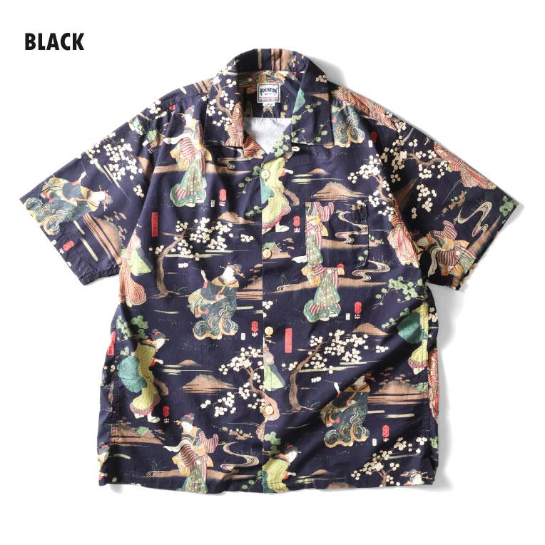 HOUSTON / ヒューストン 41169 ×歌川国芳 COTTON RAYON ALOHA SHIRT (隅田川之朝霧) / アロハシャツ -全3色-_5