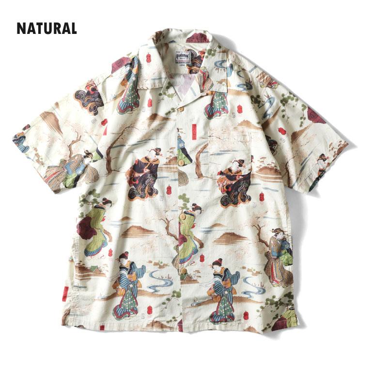 HOUSTON / ヒューストン 41169 ×歌川国芳 COTTON RAYON ALOHA SHIRT (隅田川之朝霧) / アロハシャツ -全3色-_7