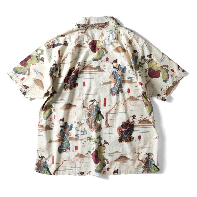 HOUSTON / ヒューストン 41169 ×歌川国芳 COTTON RAYON ALOHA SHIRT (隅田川之朝霧) / アロハシャツ -全3色-_8