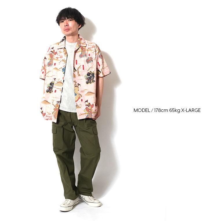 HOUSTON / ヒューストン 41169 ×歌川国芳 COTTON RAYON ALOHA SHIRT (隅田川之朝霧) / アロハシャツ -全3色-_11