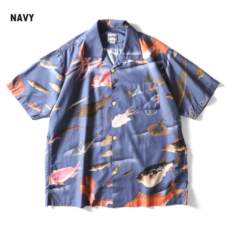 HOUSTON（ヒューストン） 41170 ×伊藤若冲 COTTON RAYON ALOHA SHIRT