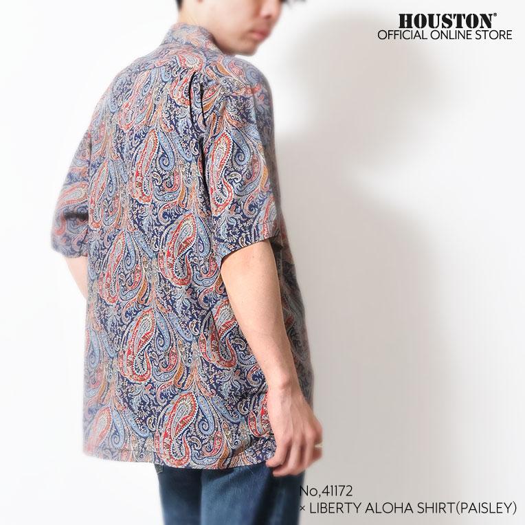 HOUSTON / ヒューストン 41172 ×LIBERTY ALOHA  SHIRT (PAISLEY) / アロハシャツ -全3色-の画像