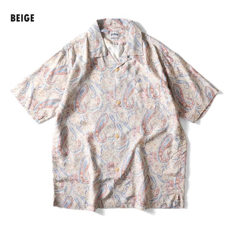 HOUSTON / ヒューストン 41172 ×LIBERTY ALOHA  SHIRT (PAISLEY) / アロハシャツ -全3色-の画像