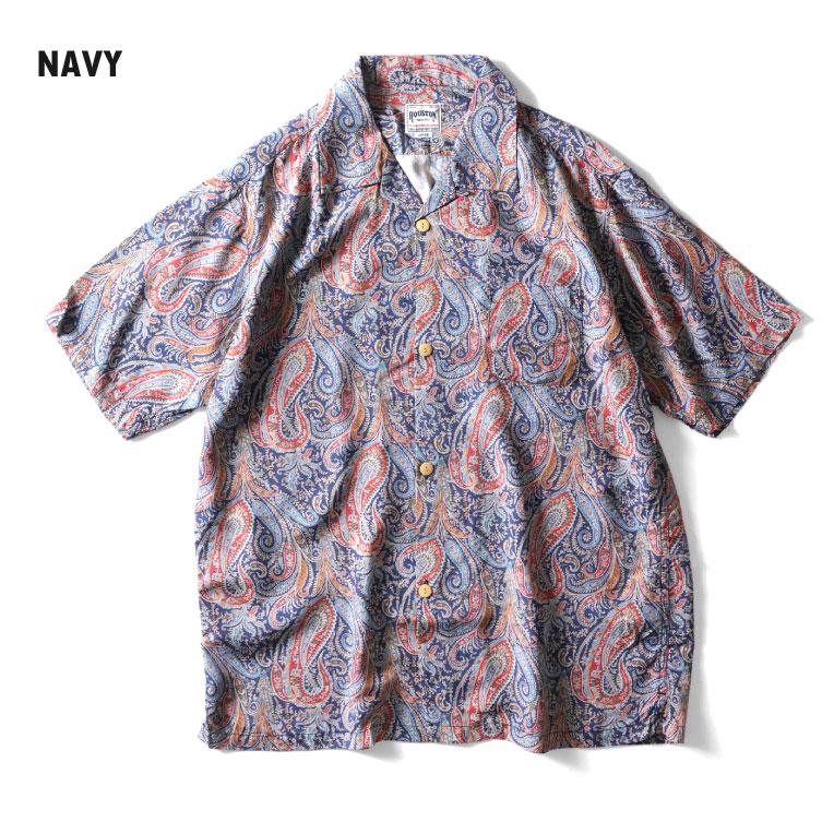 HOUSTON / ヒューストン 41172 ×LIBERTY ALOHA  SHIRT (PAISLEY) / アロハシャツ -全3色-の画像