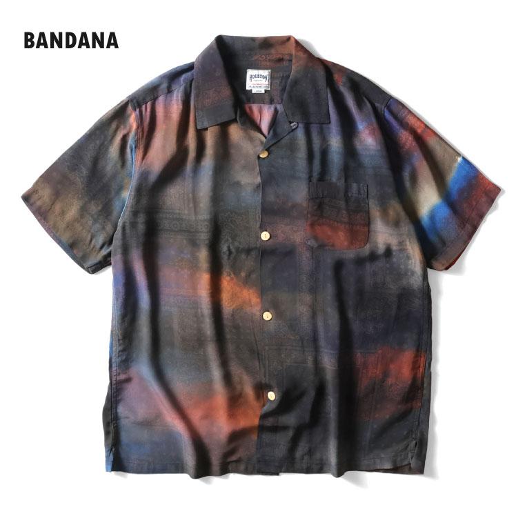 HOUSTON / ヒューストン 41173 GRADATION ALOHA  SHIRT / グラデーションアロハシャツ -全3色-の画像