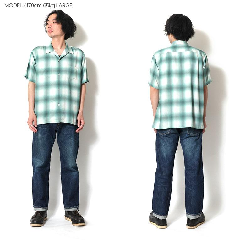HOUSTON（ヒューストン） 41187 OMBRE CHECK S/S SHIRT / オンブレ