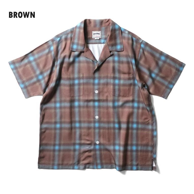 HOUSTON（ヒューストン） 41187 OMBRE CHECK S/S SHIRT / オンブレ