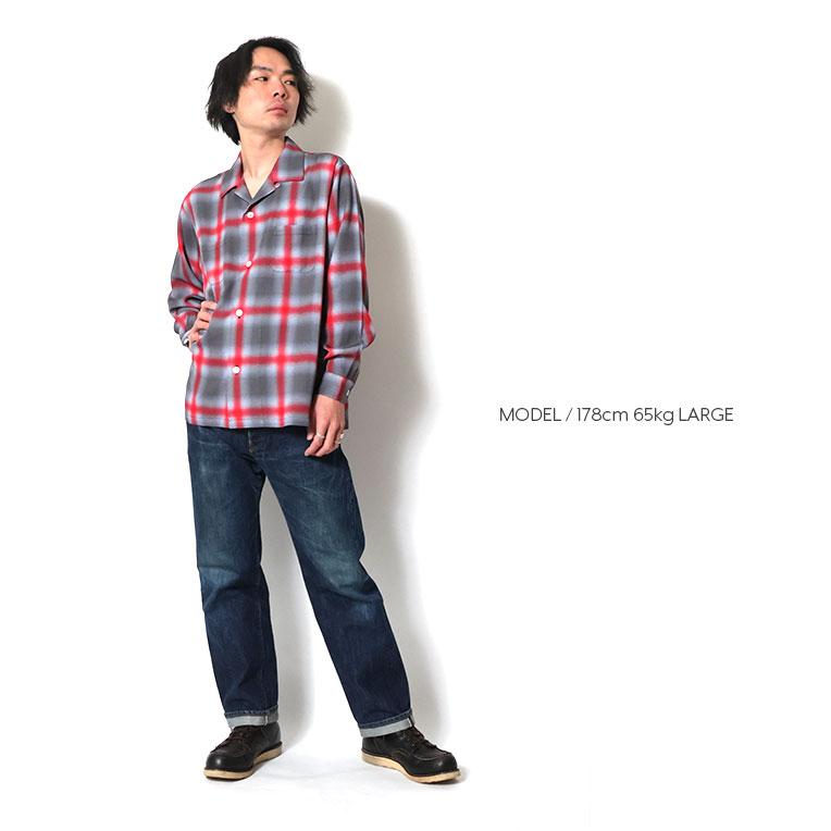HOUSTON（ヒューストン） 41188 OMBRE CHECK L/S SHIRT / オンブレ