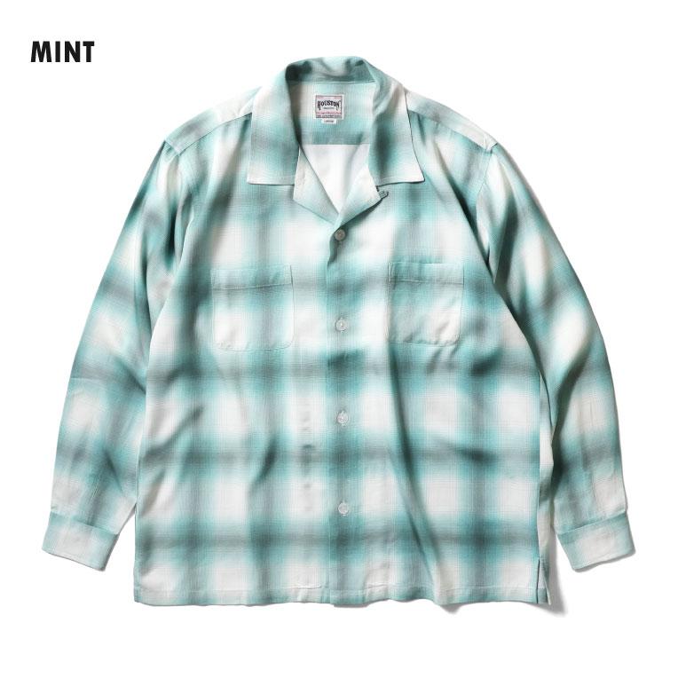 HOUSTON（ヒューストン） 41188 OMBRE CHECK L/S SHIRT / オンブレ