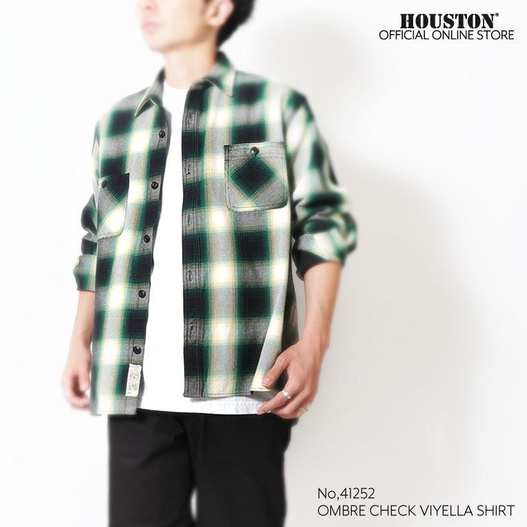 HOUSTON（ヒューストン） 41252 OMBRE CHECK VIYELLA SHIRT / オン