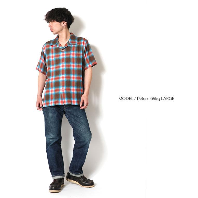 HOUSTON（ヒューストン） 41285 OMBRE CHECK S/S SHIRT / オンブレー