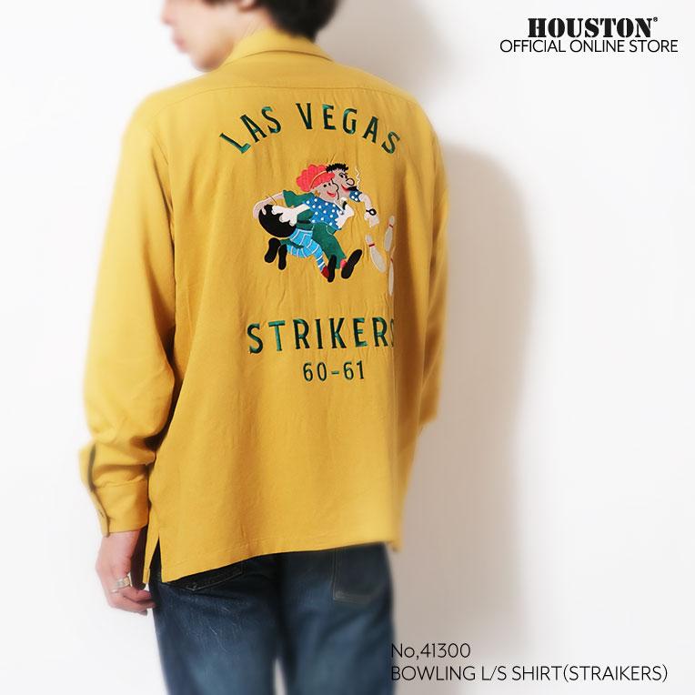 HOUSTON（ヒューストン） 41300 BOWLING L/S SHIRT (STRIKERS) / 長袖