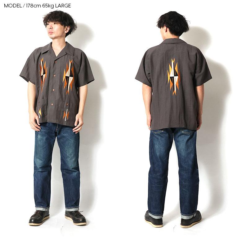 HOUSTON（ヒューストン） 41331 LINEN CHIMAYO SHIRT / リネンチマヨ