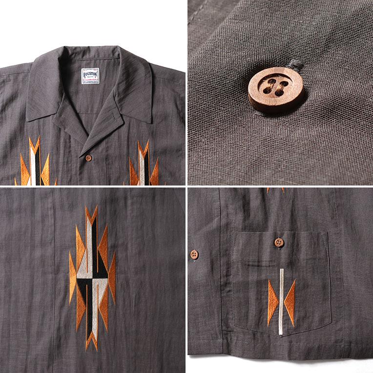 HOUSTON（ヒューストン） 41331 LINEN CHIMAYO SHIRT / リネンチマヨ