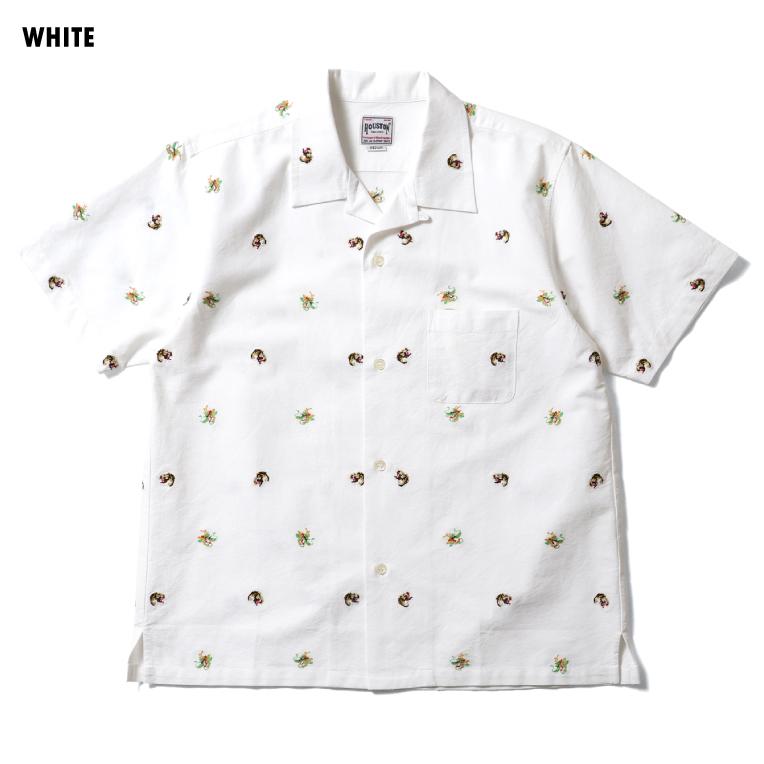 HOUSTON（ヒューストン） 41346 OXFORD EMBROIDERY S/S SHIRT (龍虎