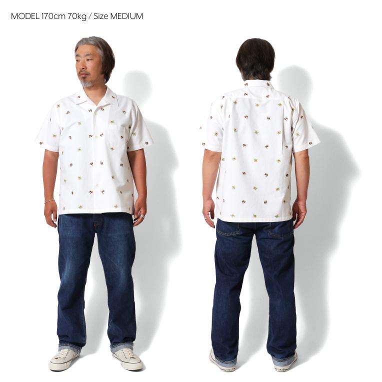 HOUSTON（ヒューストン） 41346 OXFORD EMBROIDERY S/S SHIRT (龍虎
