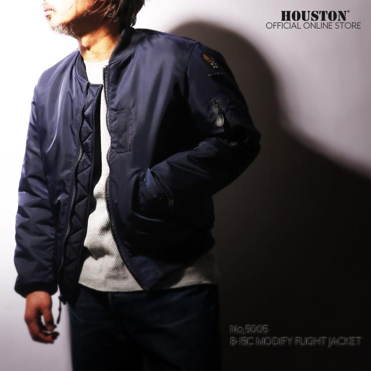 HOUSTON / ヒューストン 5005 B-15C MODIFY FLIGHT JACKET / B-15Cフライトジャケット モディファイモデル -全1色-の画像
