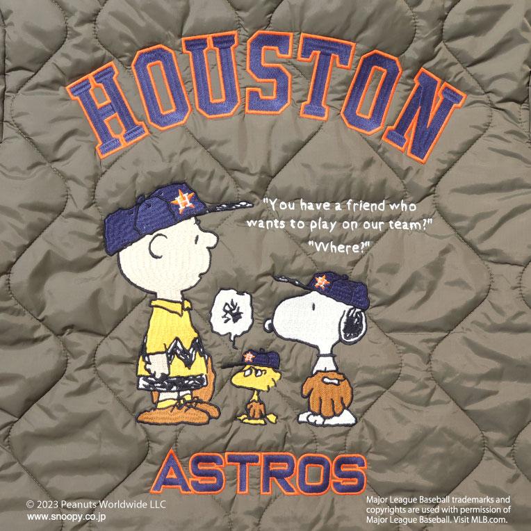 HOUSTON / ヒューストン 51344 PEANUTS × MLB QUILTING JACKET / キルティングジャケット -全3色- × HOUSTON PEANUTS MLB QUILTING JACKET キルティングジャケット cm/約63