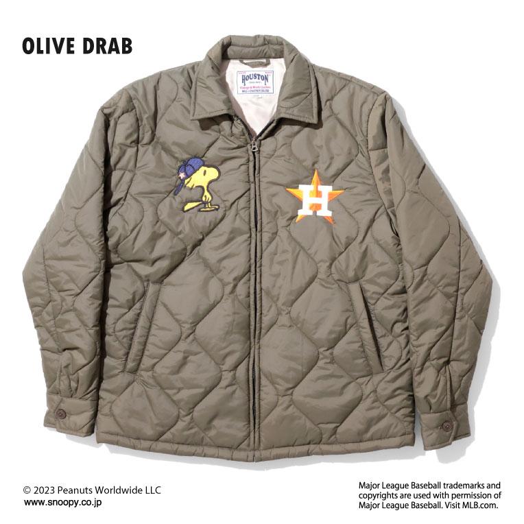 HOUSTON / ヒューストン 51344 PEANUTS × MLB QUILTING JACKET / キルティングジャケット -全3色- × HOUSTON PEANUTS MLB QUILTING JACKET キルティングジャケット cm/約63