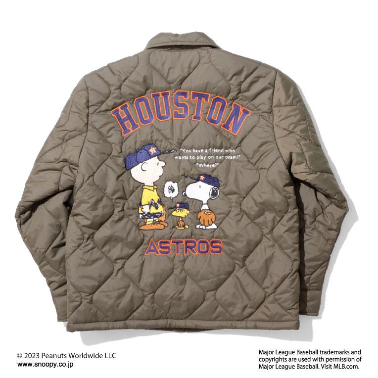 HOUSTON / ヒューストン 51344 PEANUTS × MLB QUILTING JACKET / キルティングジャケット -全3色- × HOUSTON PEANUTS MLB QUILTING JACKET キルティングジャケット cm/約63