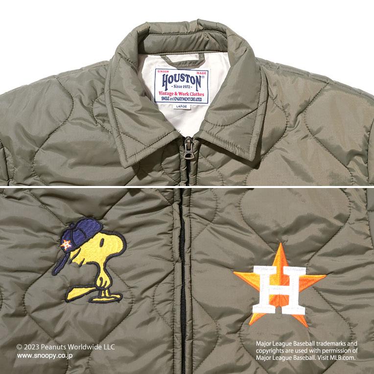 HOUSTON / ヒューストン 51344 PEANUTS × MLB QUILTING JACKET / キルティングジャケット -全3色- × HOUSTON PEANUTS MLB QUILTING JACKET キルティングジャケット cm/約63