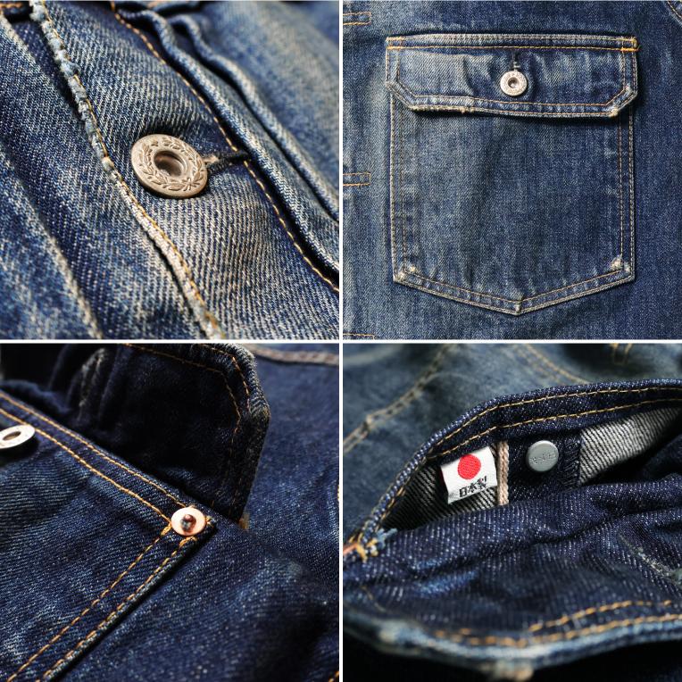 【OFFICIAL限定】HOUSTON / ヒューストン 51373VW TYPE-1 DENIM JACKET T-BACK - Special USED - / タイプ 1 デニムジャケット Tバック - スペシャルユーズド -の画像
