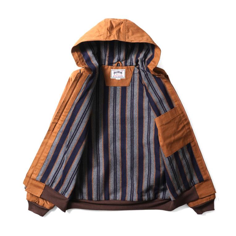 HOUSTON / ヒューストン 51403 DUCK ZIP WORK HOODIE / ダックジップワークフーディー -全2色-の画像
