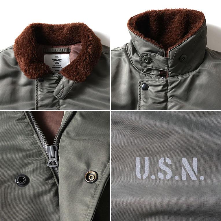 やまだページ HOUSTON（ヒューストン） 51459 NYLON N-1 DECK JACKET / ナイロンN-1