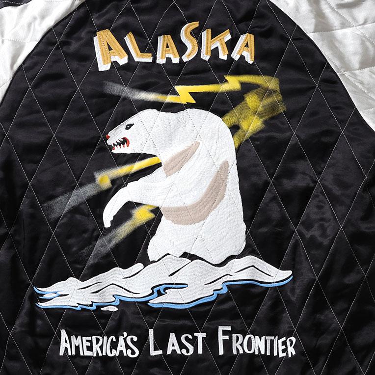 HOUSTON  / ヒューストン 51468 QUILTING RAYON SOUVENIR JACKET (ALASKA) / キルティングレーヨンスーベニアジャケット -全3色-の画像