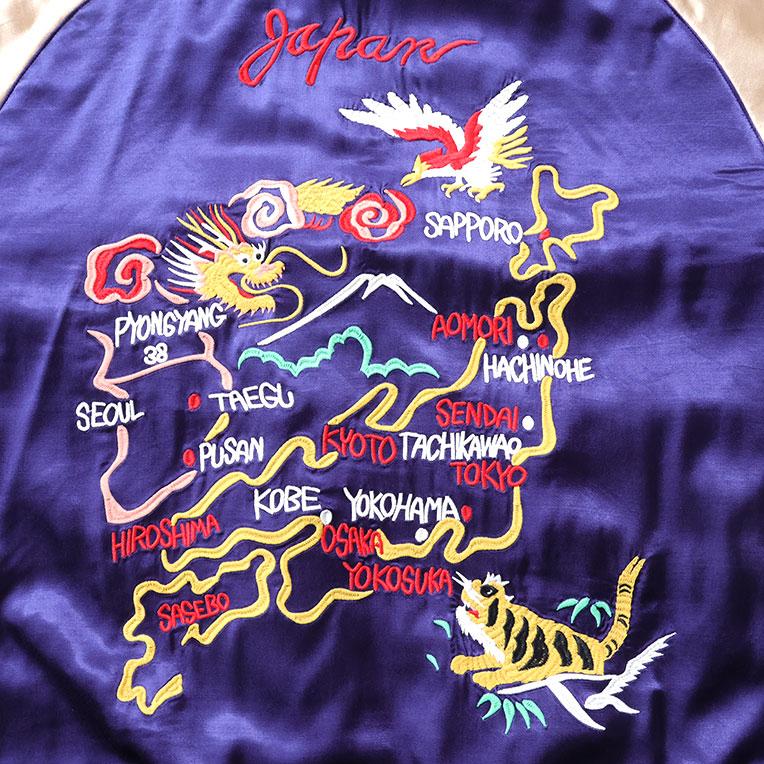 HOUSTON 51470 EMB HARRINGTONJACKET ベトジャン HOUSTON / ヒューストン 51470 RAYON SOUVENIR JACKET (MAP