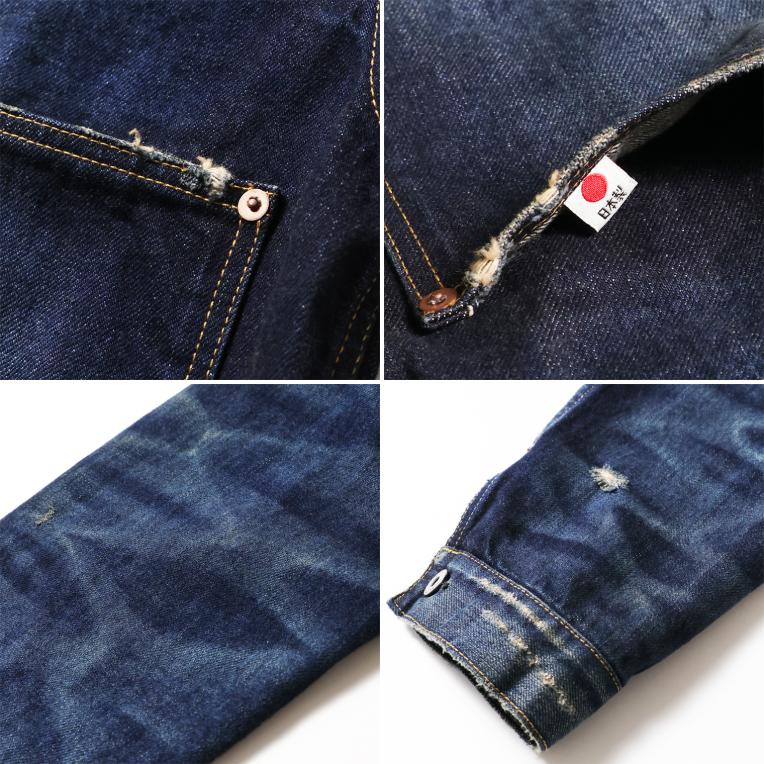 【OFFICIAL限定】HOUSTON / ヒューストン 51501VW WW2 SLEVEDGE TRUCKER JACKET -Special USED- / WW2 セルビッヂ トラッカー ジャケット -スペシャルユーズド-の画像