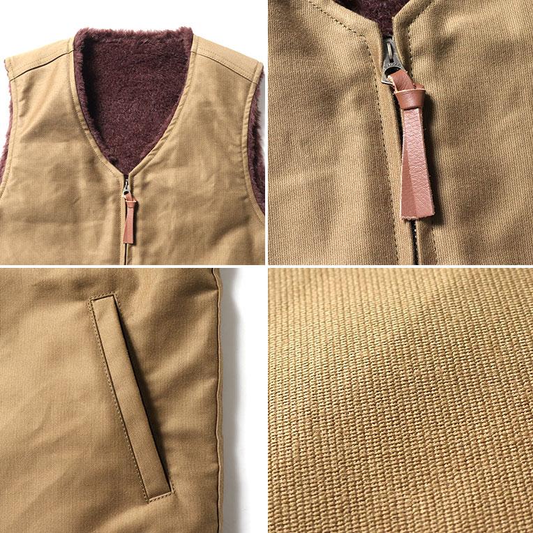 HOUSTON deck vest ヒューストン　デッキベスト HOUSTON / ヒューストン 51504 REVERSIBLE ALPACA DECK VEST