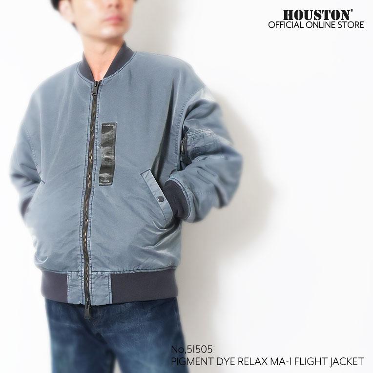 HOUSTON（ヒューストン） 51505 PIGMENT DYE RELAX MA-1 FLIGHT JACKET