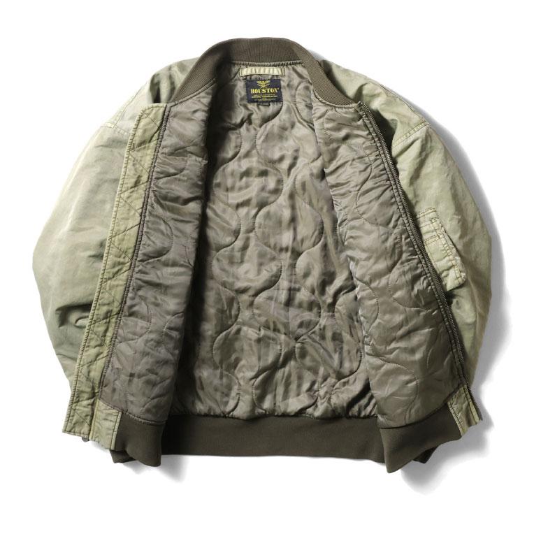 HOUSTON MA-1 フライトジャケット ミリタリー　リバーシブル HOUSTON（ヒューストン） 51505 PIGMENT DYE RELAX MA-1 FLIGHT JACKET