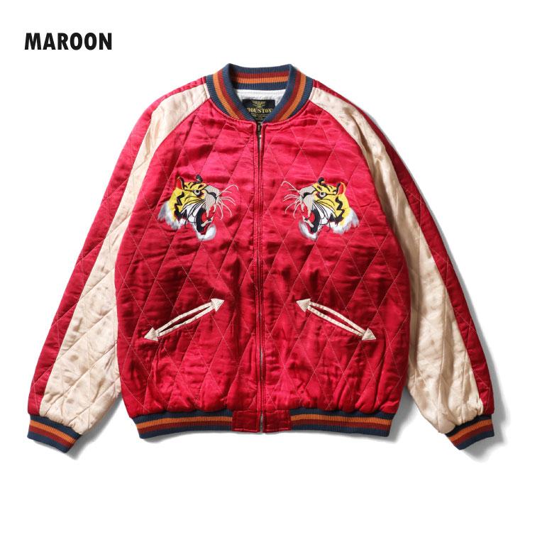 HOUSTON / ヒューストン 51528vw VINTAGE WASH RAYON SOUVENIR JACKET (TIGER) / ビンテージ加工レーヨンスーベニアジャケット -全3色-の画像