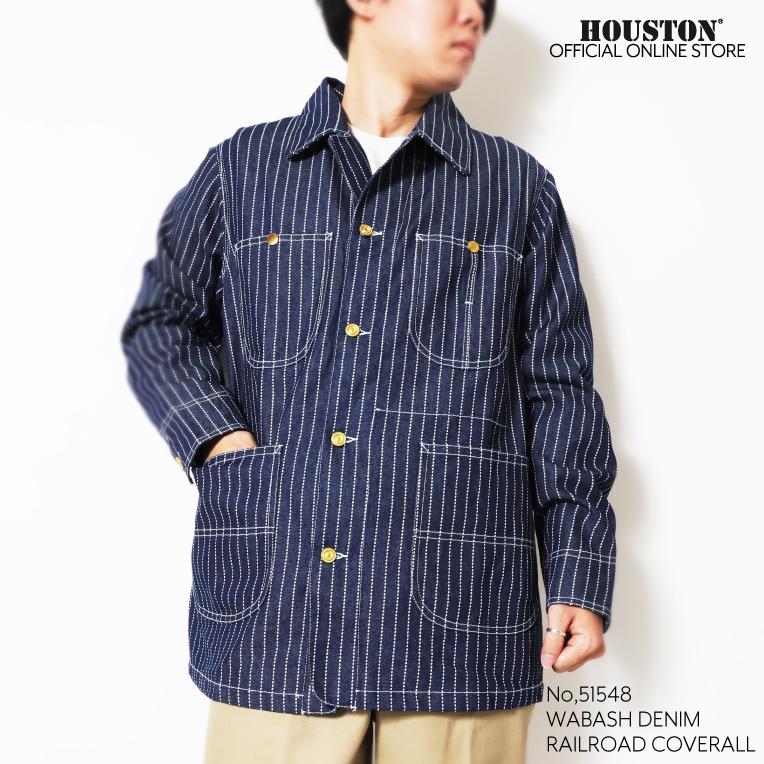 HOUSTON（ヒューストン） 51548 WABASH DENIM RAILROAD COVERALL