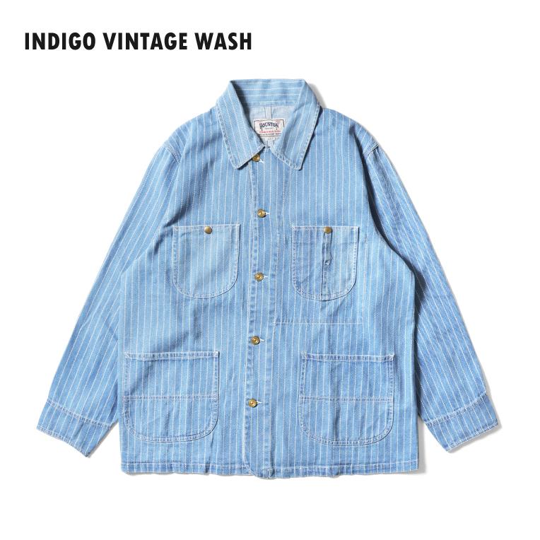 ぱ*ち様 RRL WABASH CHORE COAT ヘリンボーン　カバーオール HOUSTON（ヒューストン） 51548 WABASH DENIM RAILROAD COVERALL