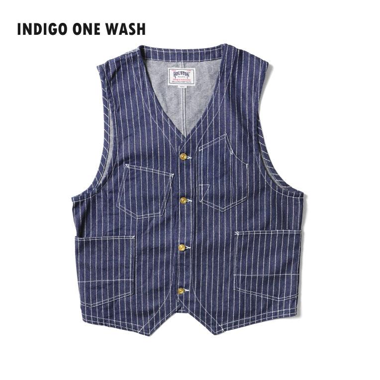 HOUSTON（ヒューストン） 51550 WABASH DENIM RAILROADER WORK VEST