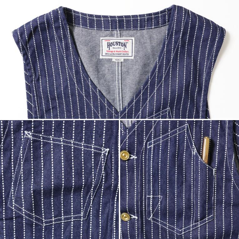 HOUSTON（ヒューストン） 51550 WABASH DENIM RAILROADER WORK VEST