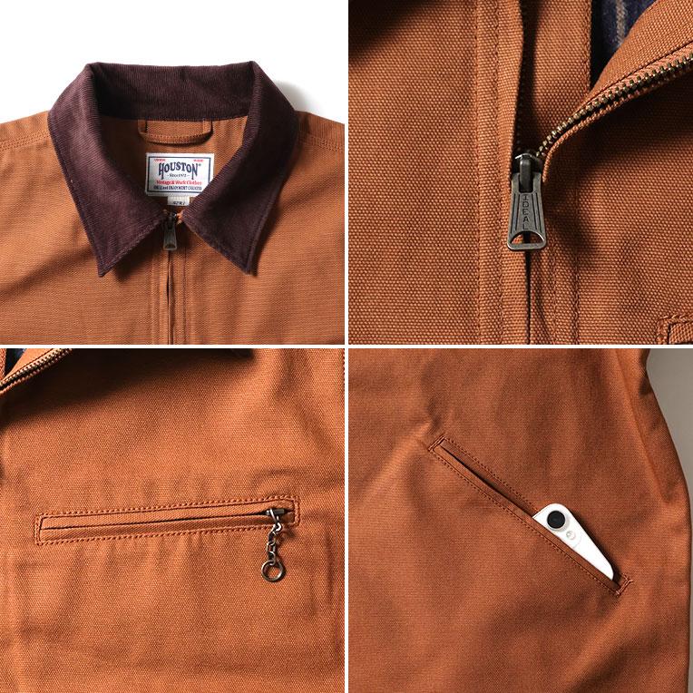 傷 確認 HOUSTON（ヒューストン） 51560 DUCK ZIP WORK JACKET / ダックジップ