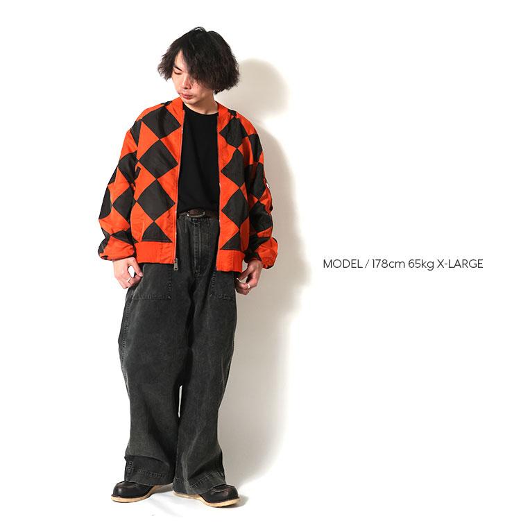 HOUSTON（ヒューストン） 51601 GARMENT DYE NYLON LINECREWMAN MA-1