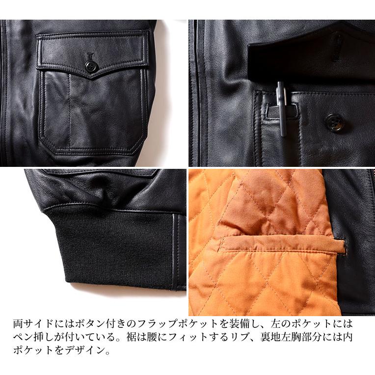 HOUSTON / ヒューストン 8172 G-1 LEATHER JACKET / G-1レザージャケット-全2色-の画像