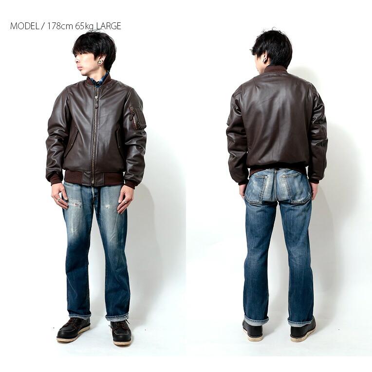 HOUSTON / ヒューストン 8191 SHEEP LEATHER MA-1 FLIGHT JACKET HOUSTON / ヒューストン 8191 SHEEP LEATHER MA-1 FLIGHT JACKET